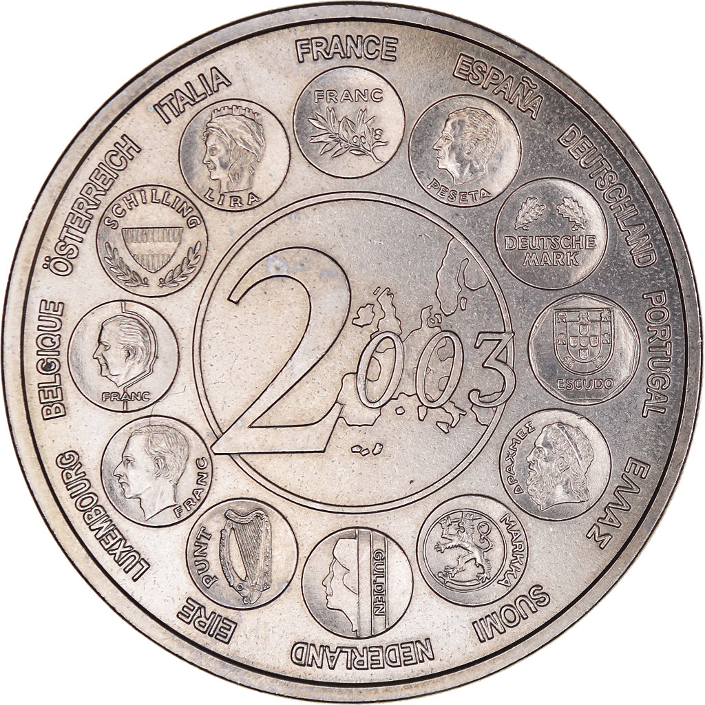 Frankreich, Medaille, L'Europe des 15, essai, 2003, UNZ, Kupfer-Nickel
