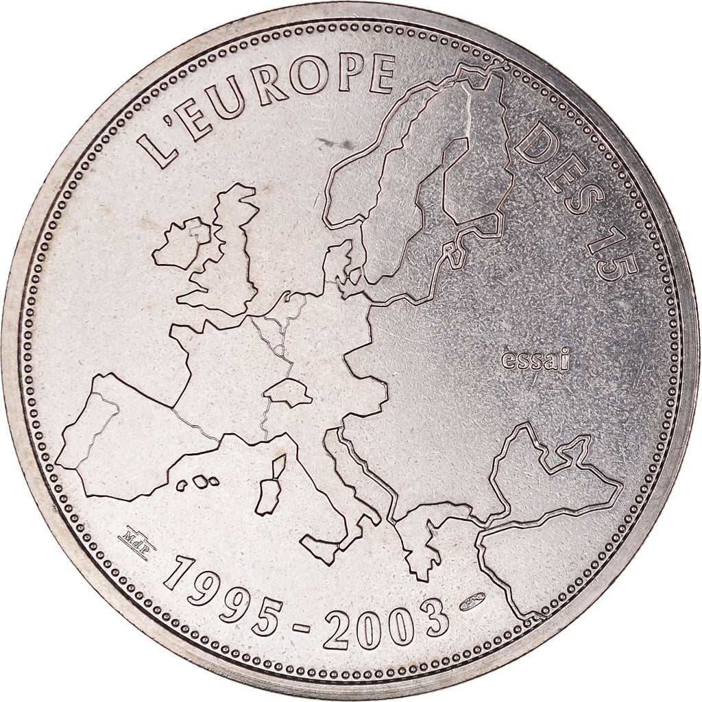 Frankreich, Medaille, L'Europe des 15, essai, 2003, UNZ, Kupfer-Nickel