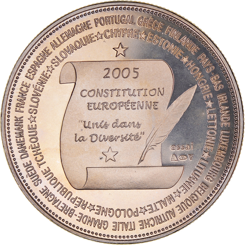 Frankreich, Medaille, la Constitution Européenne, 2005, STGL, Kupfer-Nickel
