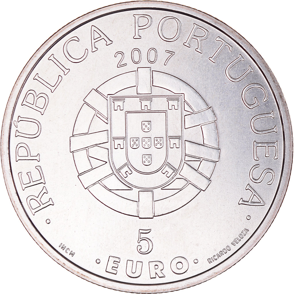 Portugal, 5 Euro, 2007, Lisbon, FDC, Plata, KM:782