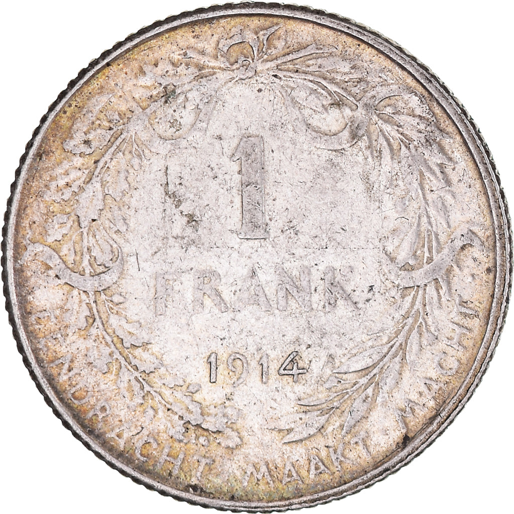 Coin, Belgium, Albert I, Franc, 1914, EF(40-45), Silver, KM:72