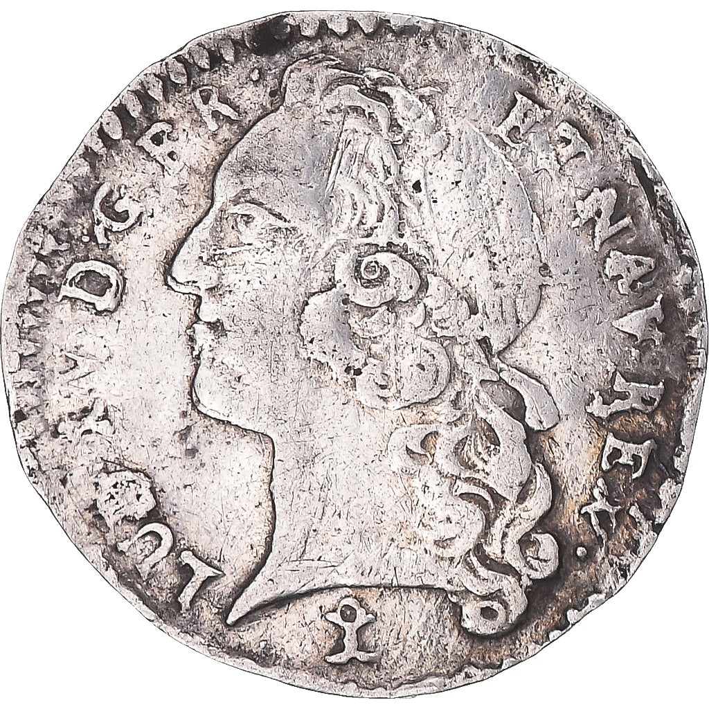 Munten, Frankrijk, 6 Sols, 1/20 ECU, 1747, Montpellier, FR+, Zilver