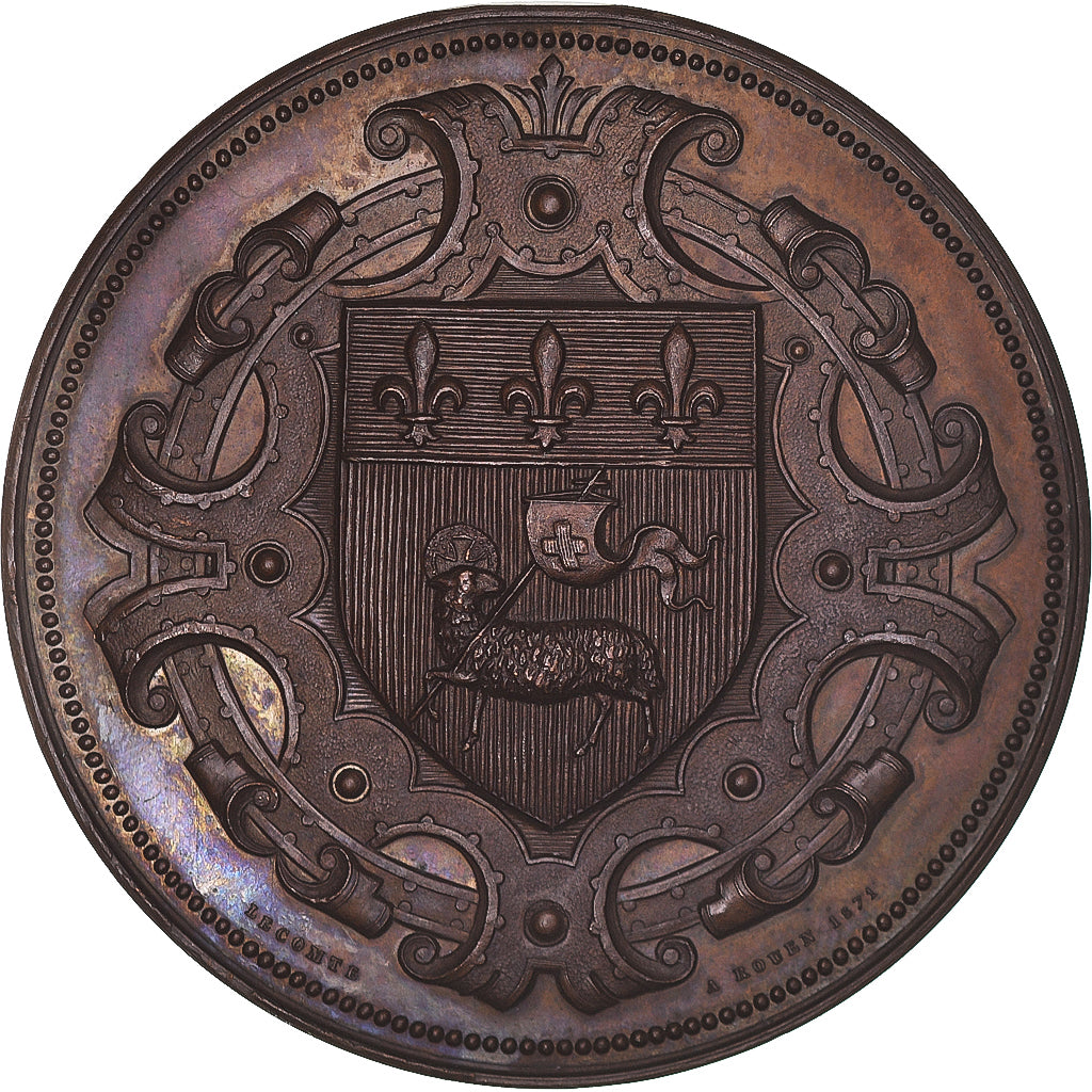 Frankreich, Medaille, Ville de Rouen, Orphéons, 1884, VZ, Kupfer