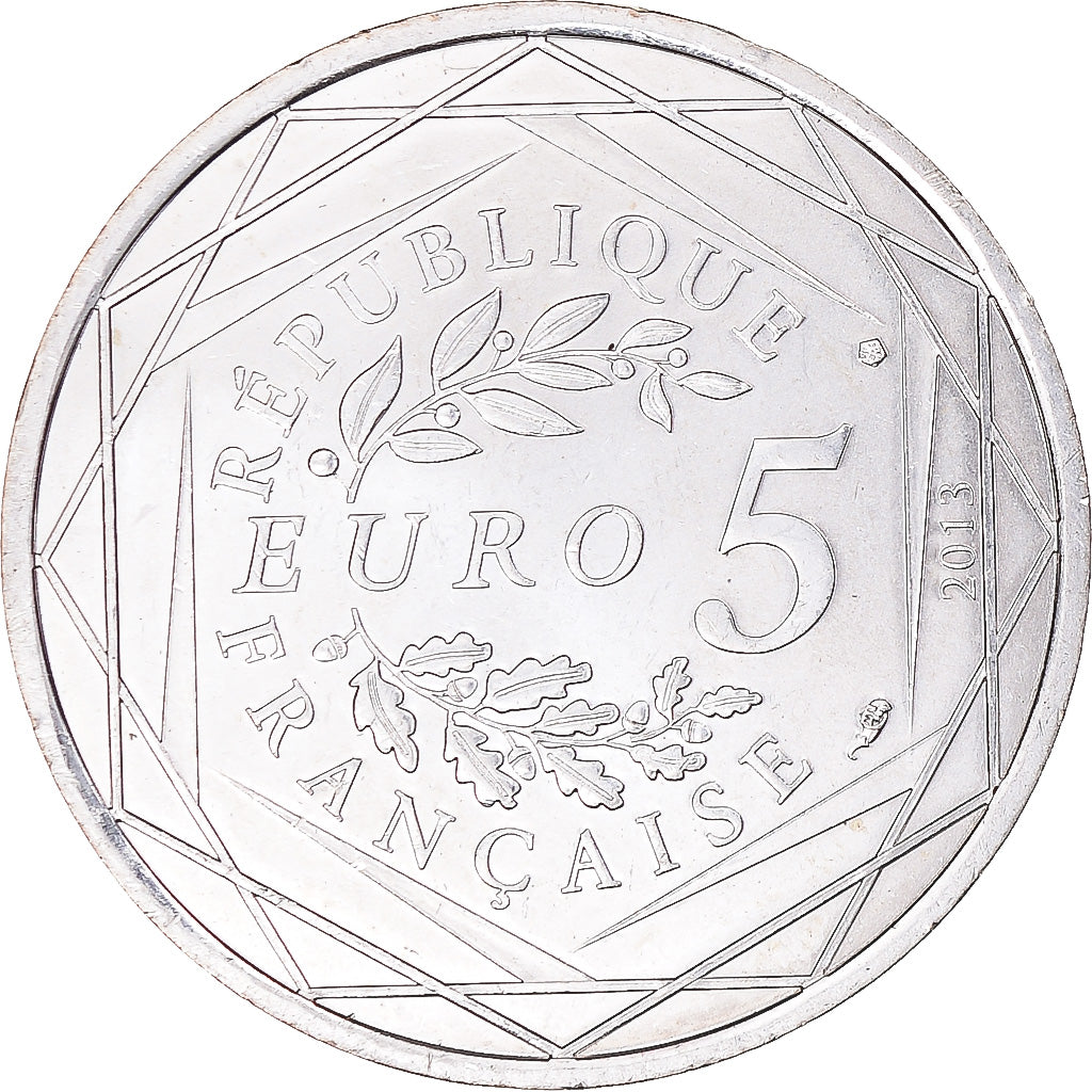 France, 5 Euro, Fraternité, 2013, MS(63), Silver, Gadoury:EU647