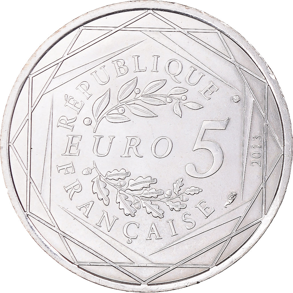 France, 5 Euro, Liberté, 2013, Paris, MS(63), Silver