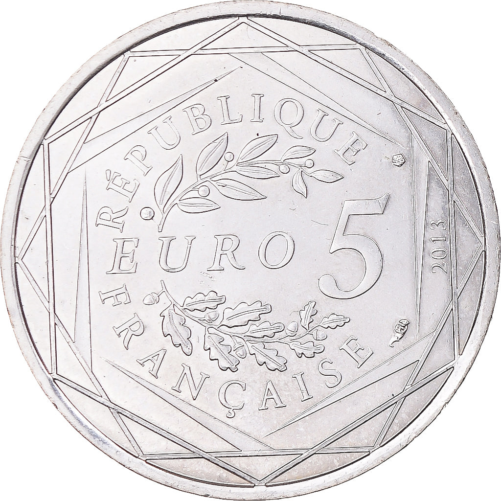 France, 5 Euro, Liberté, 2013, Paris, MS(63), Silver