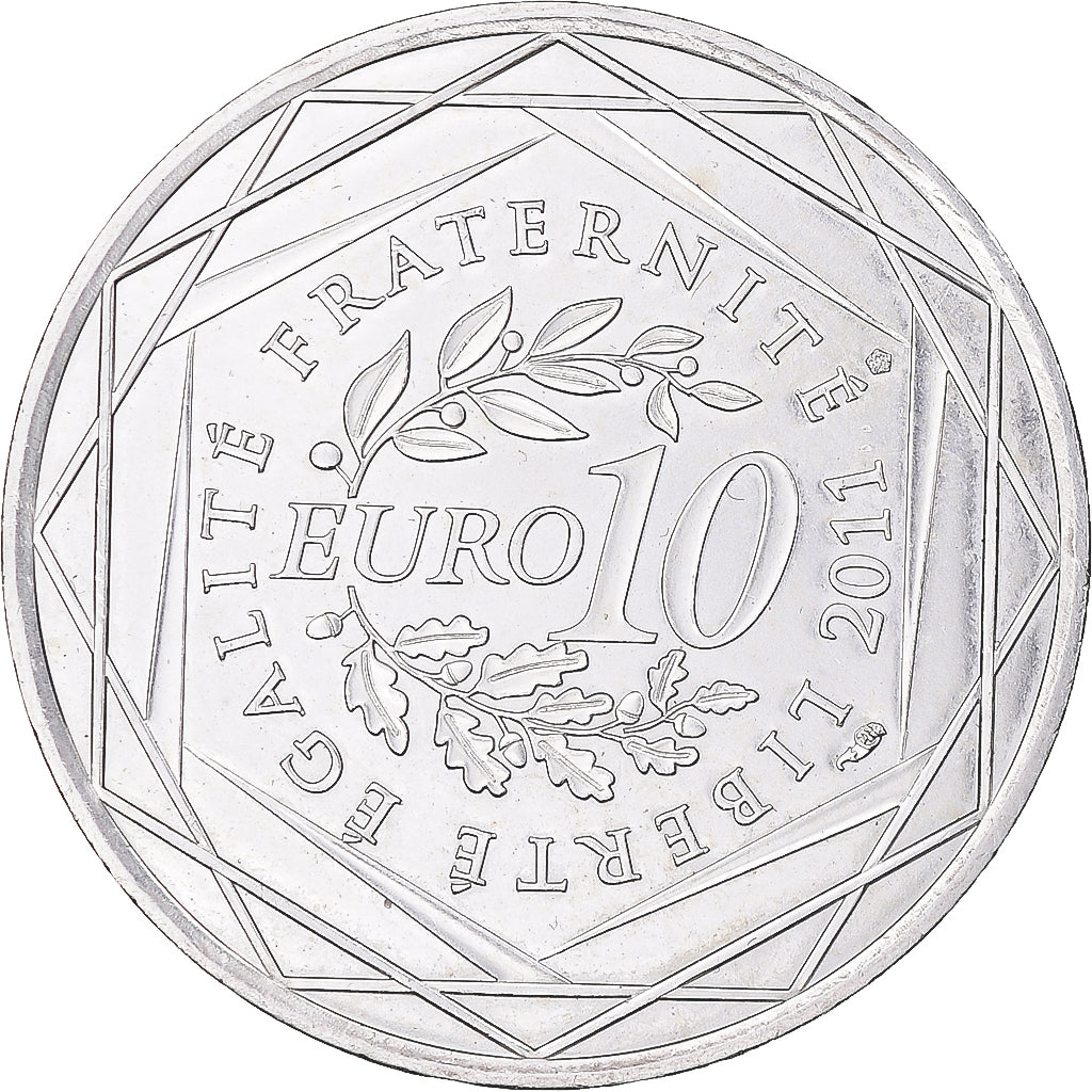 Francja, 10 Euro, 2011, Paris, MS(60-62), Srebro, Gadoury:EU450, KM:1745
