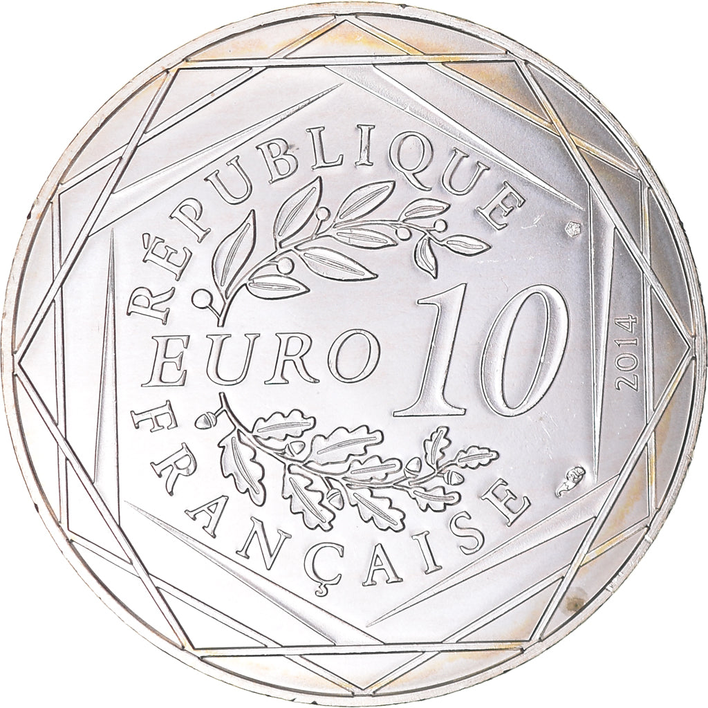 France, 10 Euro, Liberté Automne Sempé, 2014, MS(65-70), Silver, Gadoury:EU717
