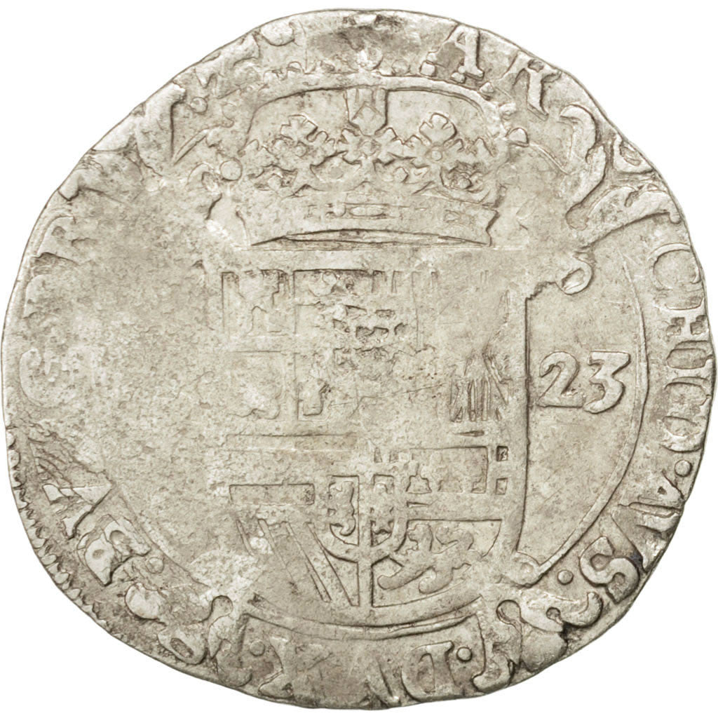 Coin, Spanish Netherlands, BRABANT, Escalin, 1623, Brabant, VF(30-35), Silver