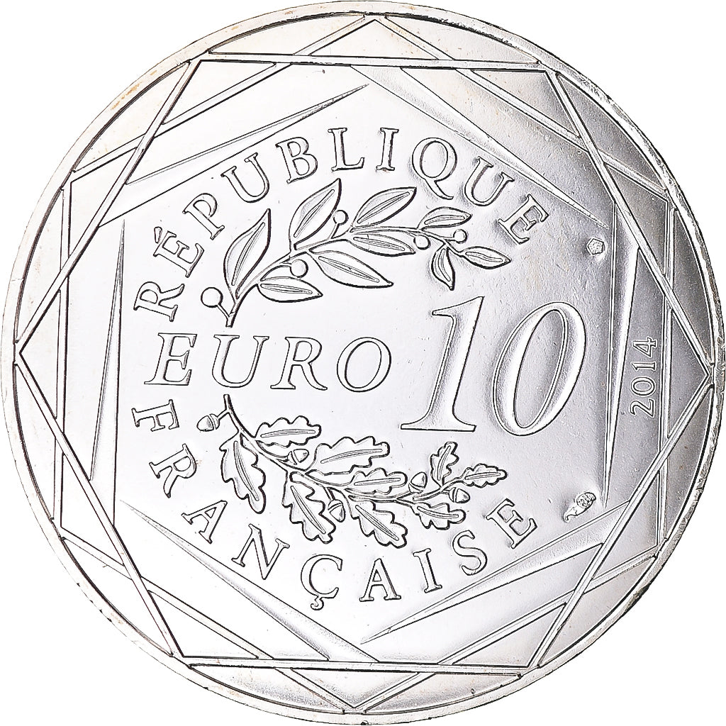 França, 10 Euro, Fraternité Printemps Sempé, 2014, Paris, MS(65-70), Prata