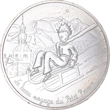 França, 10 Euro, Petit Prince fait de la luge, 2016, Paris, MS(65-70), Prata