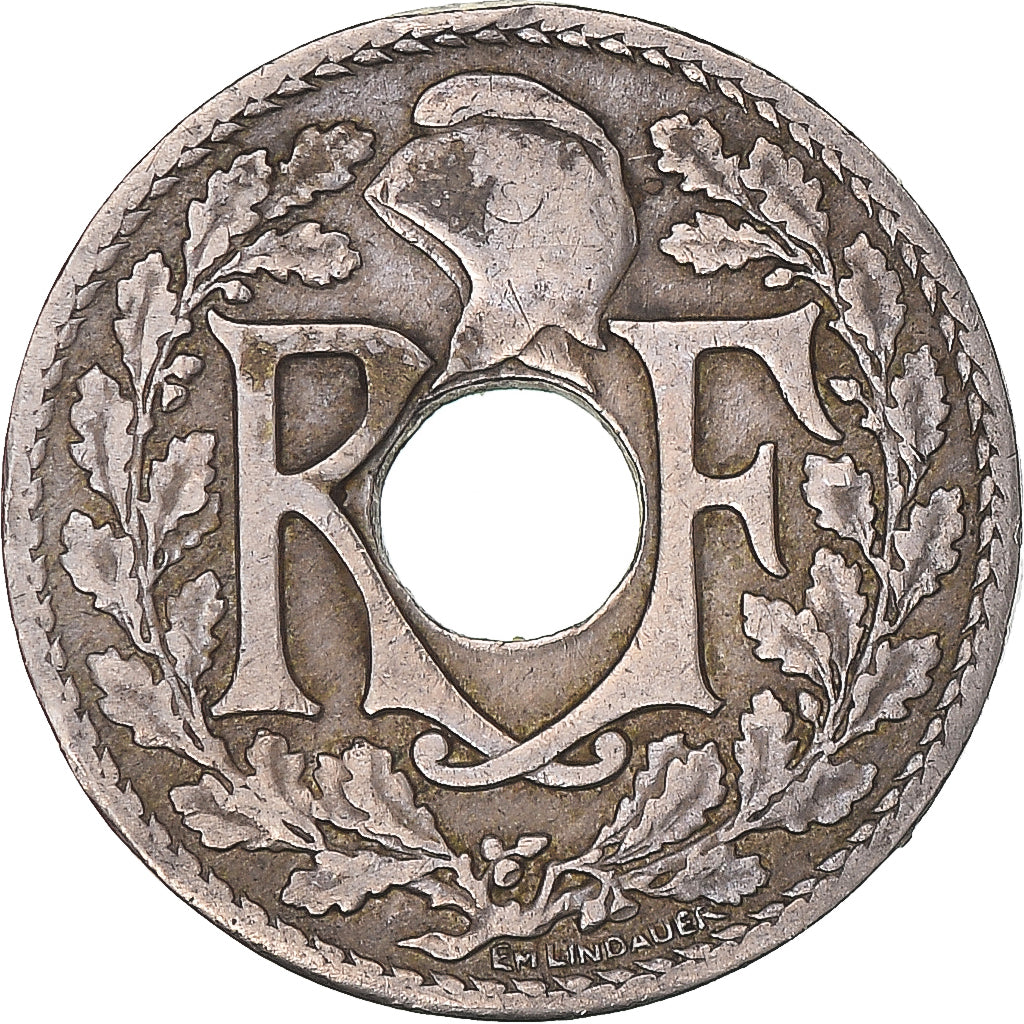 Moneta, Francja, Lindauer, 10 Centimes, 1928, Paris, EF(40-45), Miedź-Nikiel