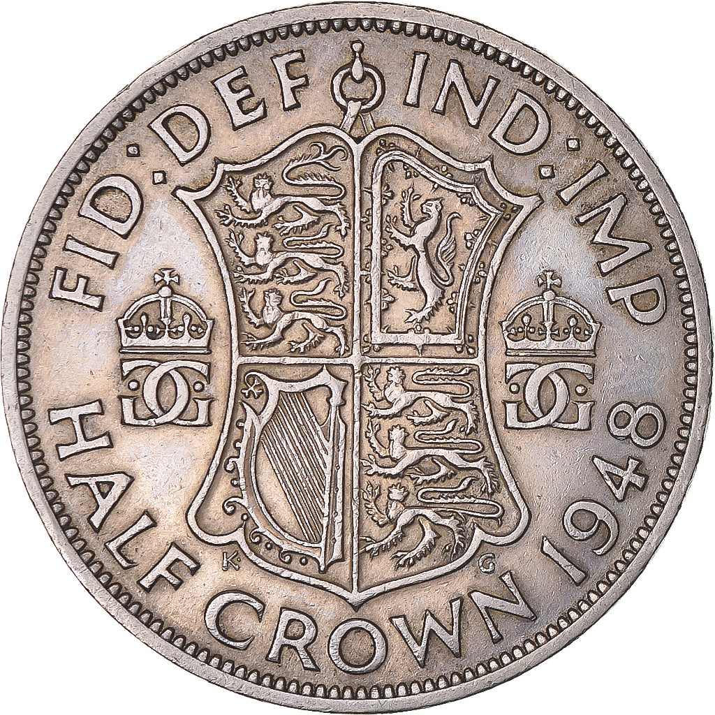 Coin, Great Britain, George VI, 1/2 Crown, 1948, EF(40-45), Copper-nickel