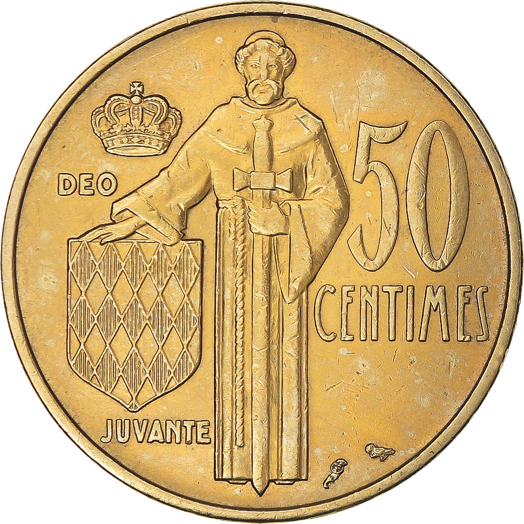 Moneta, Monaco, Rainier III, 50 Centimes, 1962, BB+, Alluminio-bronzo, KM:144
