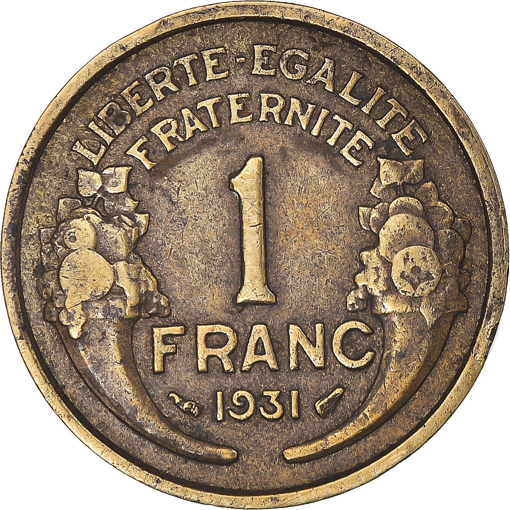 Münze, Frankreich, Morlon, Franc, 1931, S+, Aluminum-Bronze, KM:885