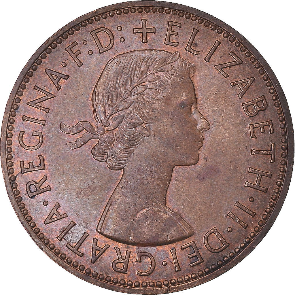 Moneta, Wielka Brytania, Elizabeth II, Penny, 1962, AU(55-58), Brązowy, KM:897