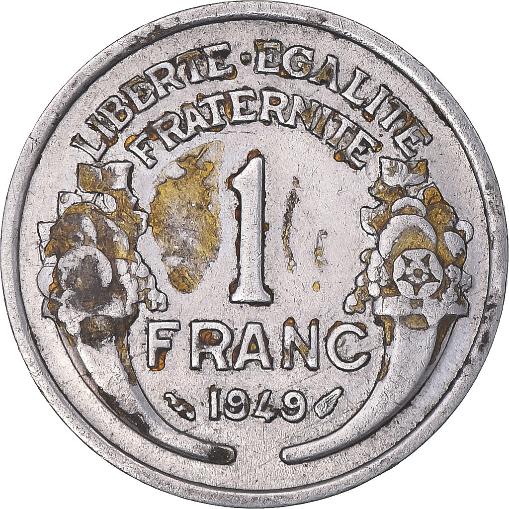 Münze, Frankreich, Morlon, Franc, 1949, SS, Aluminium, KM:885a.1, Gadoury:473b