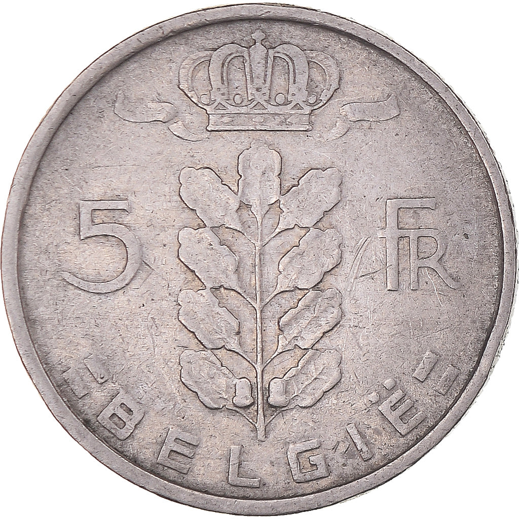Moneta, Belgio, 5 Francs, 5 Frank, 1948, MB, Rame-nichel, KM:135.1