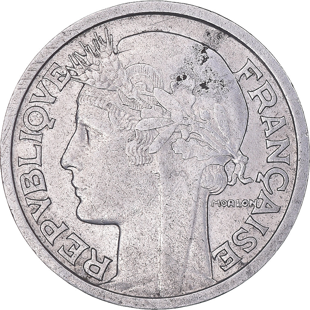 Coin, France, Morlon, 2 Francs, 1950, EF(40-45), Aluminum, KM:886a.1