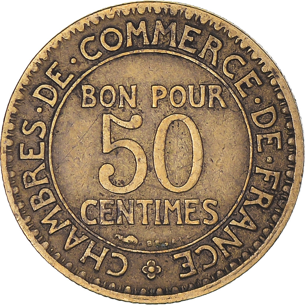 Moneta, Francia, Chambre de commerce, 50 Centimes, 1921, Paris, MB+