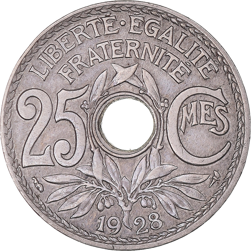 Moeda, França, Lindauer, 25 Centimes, 1928, AU(50-53), Cobre-níquel, KM:867a
