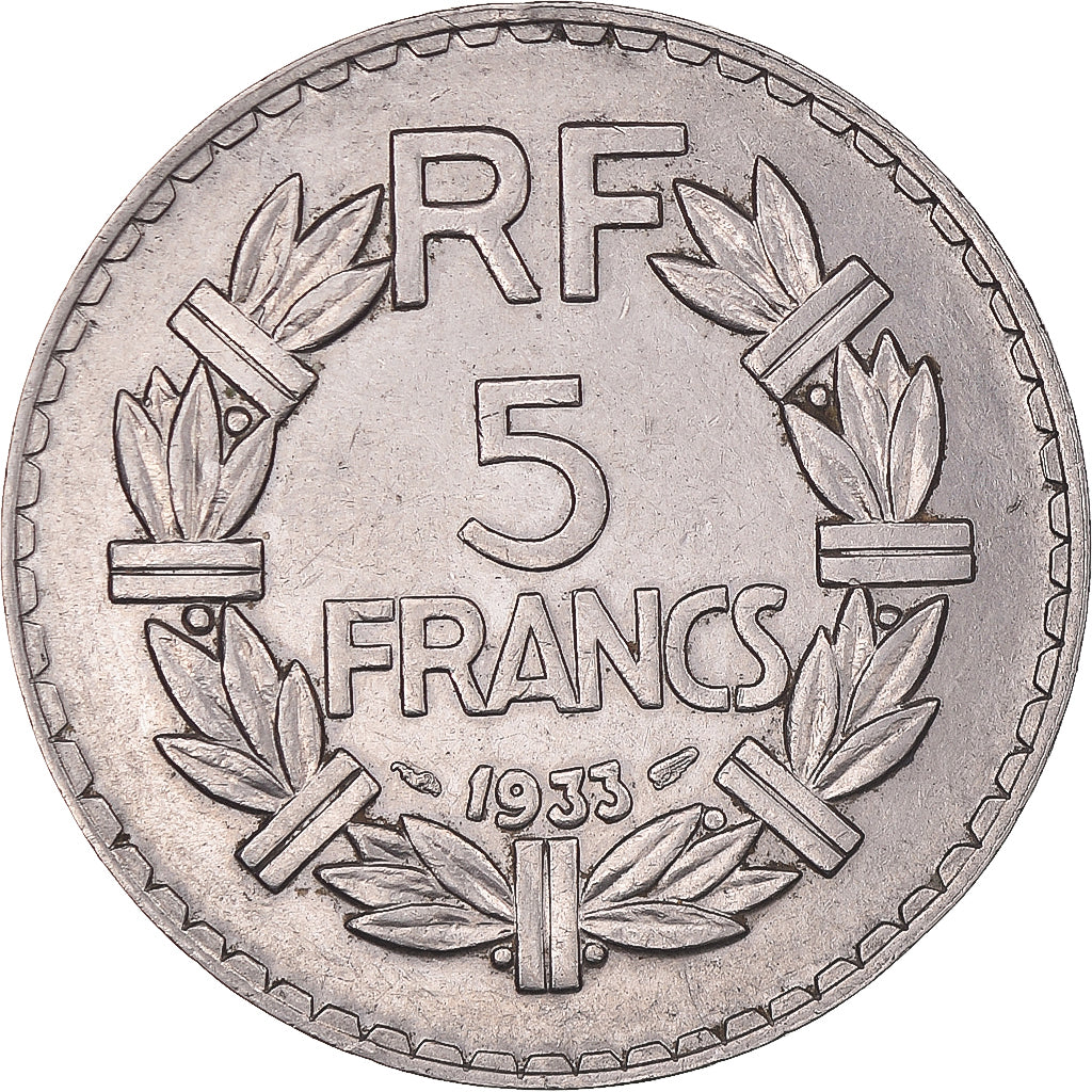 Monnaie, France, Lavrillier, 5 Francs, 1933, Paris, TTB+, Nickel, Gadoury:760