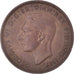 Coin, Great Britain, George VI, Penny, 1938, VF(30-35), Bronze, KM:845
