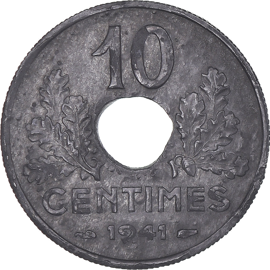 Munten, Frankrijk, État français, 10 Centimes, 1941, Paris, FR+, Zinc