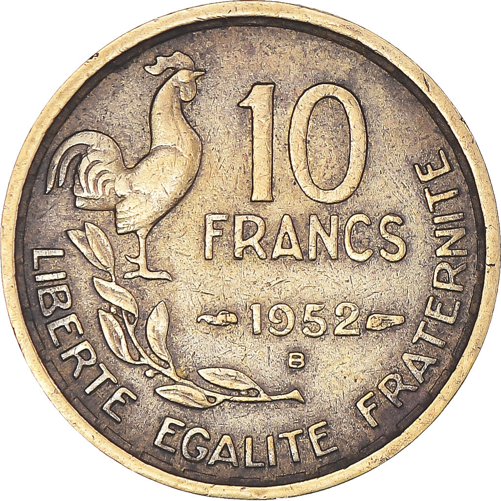 Münze, Frankreich, Guiraud, 10 Francs, 1952, Beaumont - Le Roger, SS