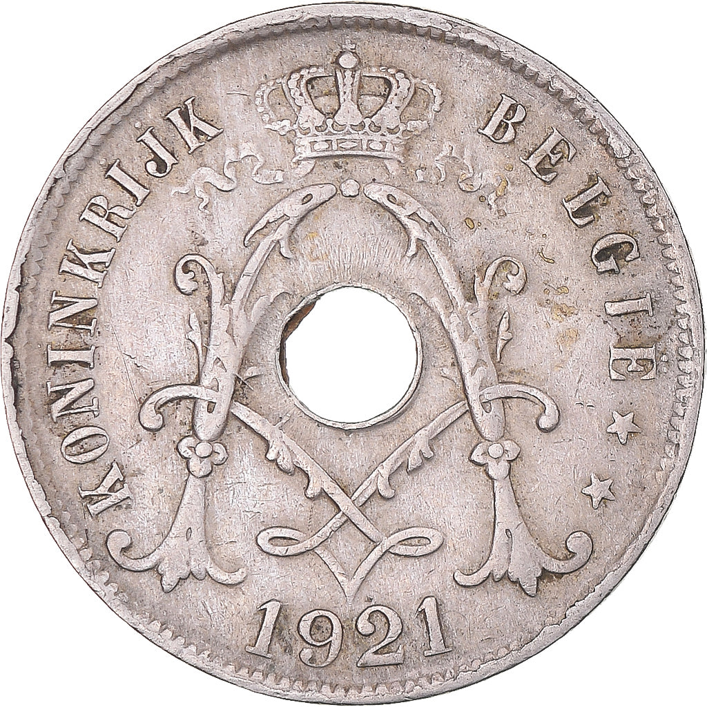 Moneta, Belgio, 25 Centimes, 1921, MB+, Rame-nichel, KM:69