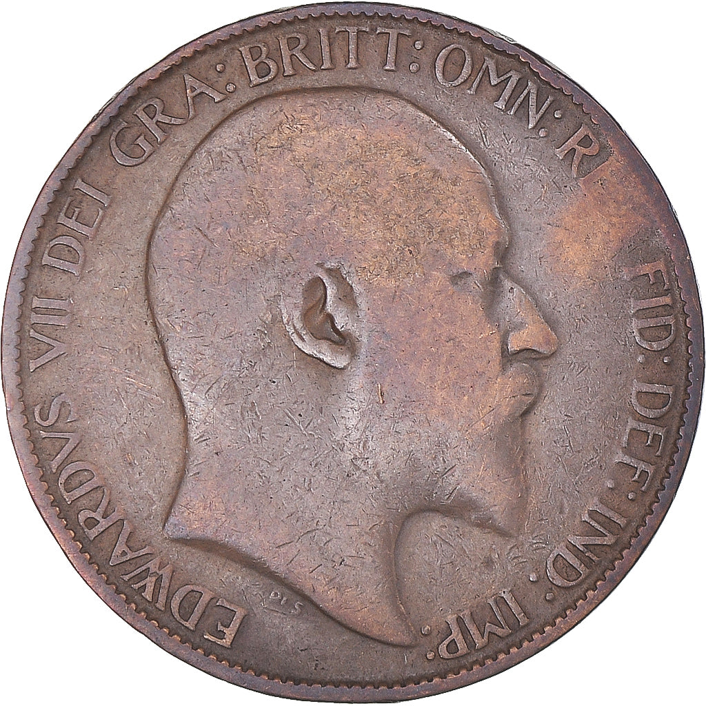 Coin, Great Britain, Edward VII, 1/2 Penny, 1907, F(12-15), Bronze, KM:793.2