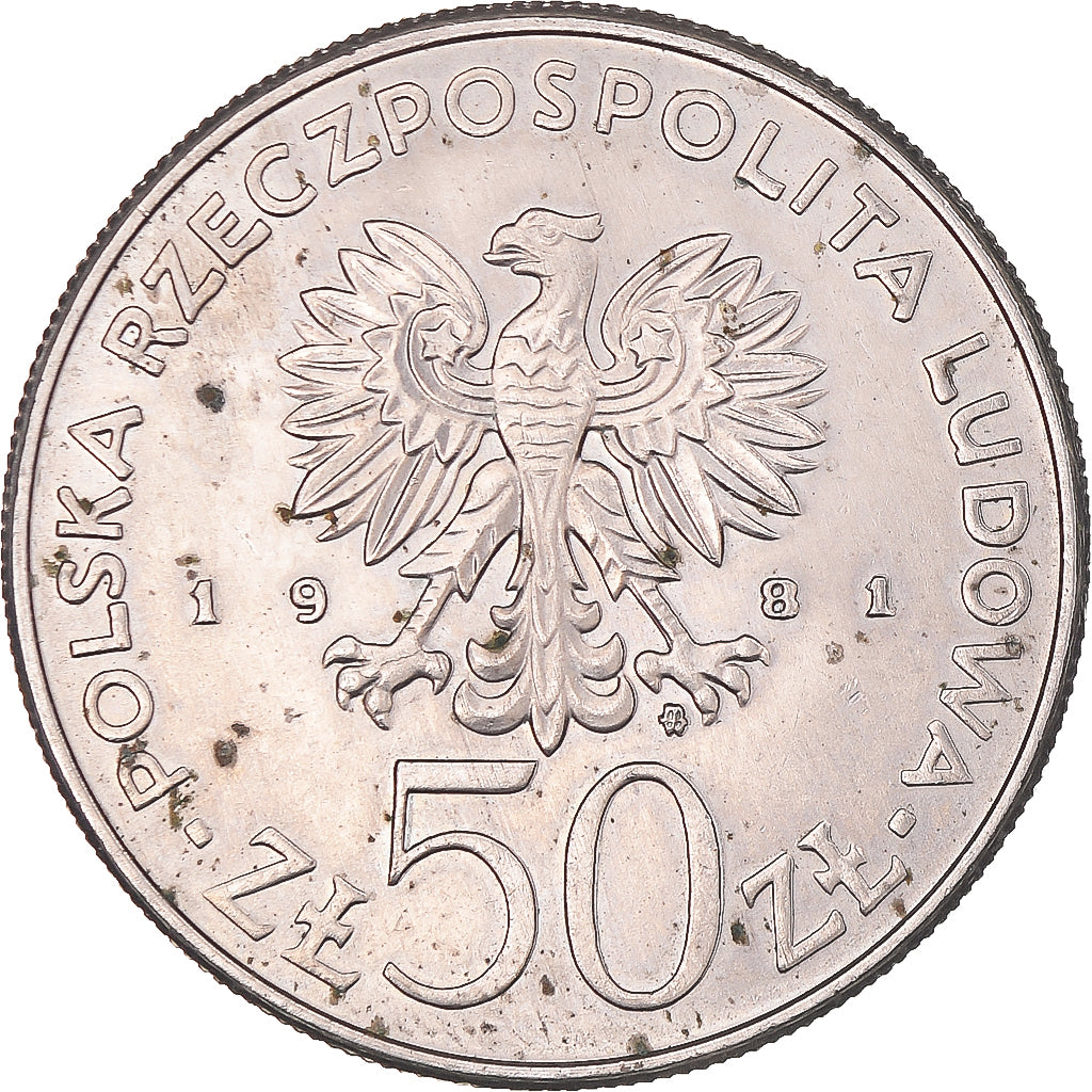 Moneta, Polonia, 50 Zlotych, 1981, Warsaw, SPL, Rame-nichel, KM:124