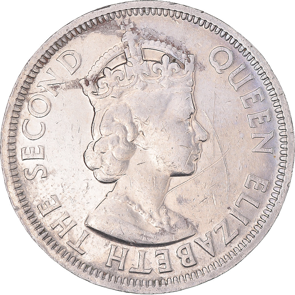 Munten, Mauritius, Elizabeth II, Rupee, 1975, ZF, Cupro-nikkel, KM:35.1