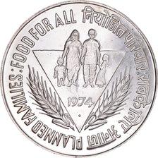 Monnaie, République d'Inde, 50 Rupees, 1974, Mumbai, Bombay, SUP+, Argent