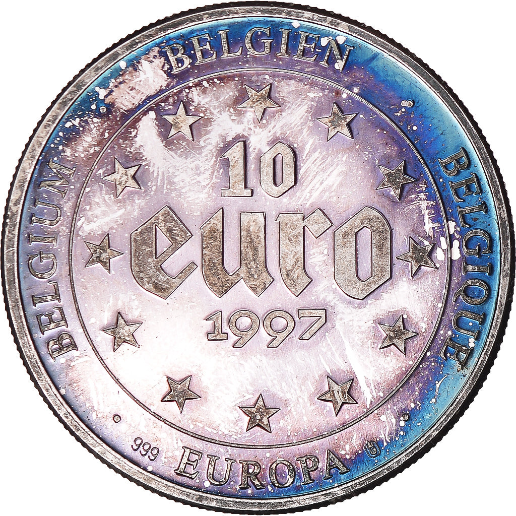 Francia, 10 Euro, Europa, 1997, Belgium, EBC+, Plata