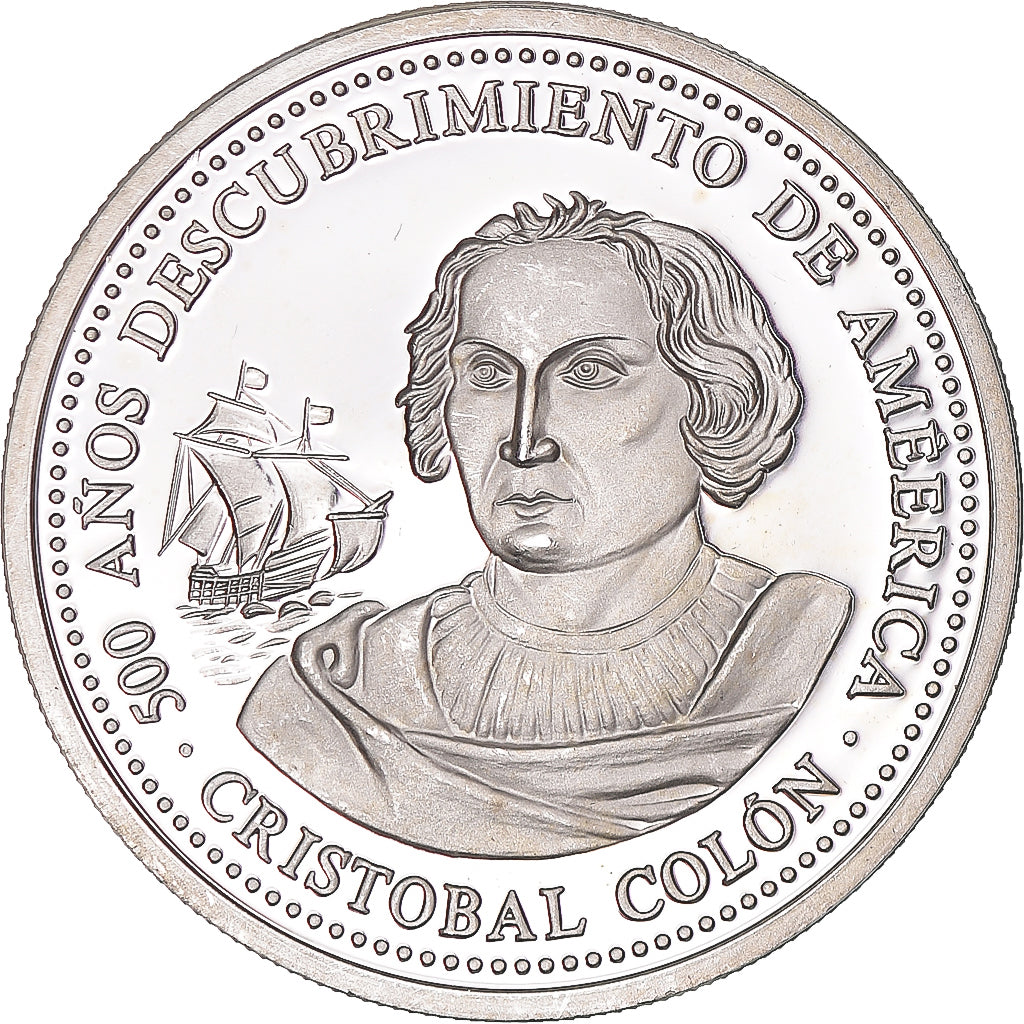 España, Ecu, 1992, Christophe Colomb, SC, Plata