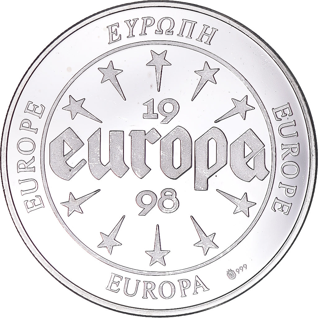 Francia, medaglia, Europa, 1998, Luxembourg, SPL, Argento