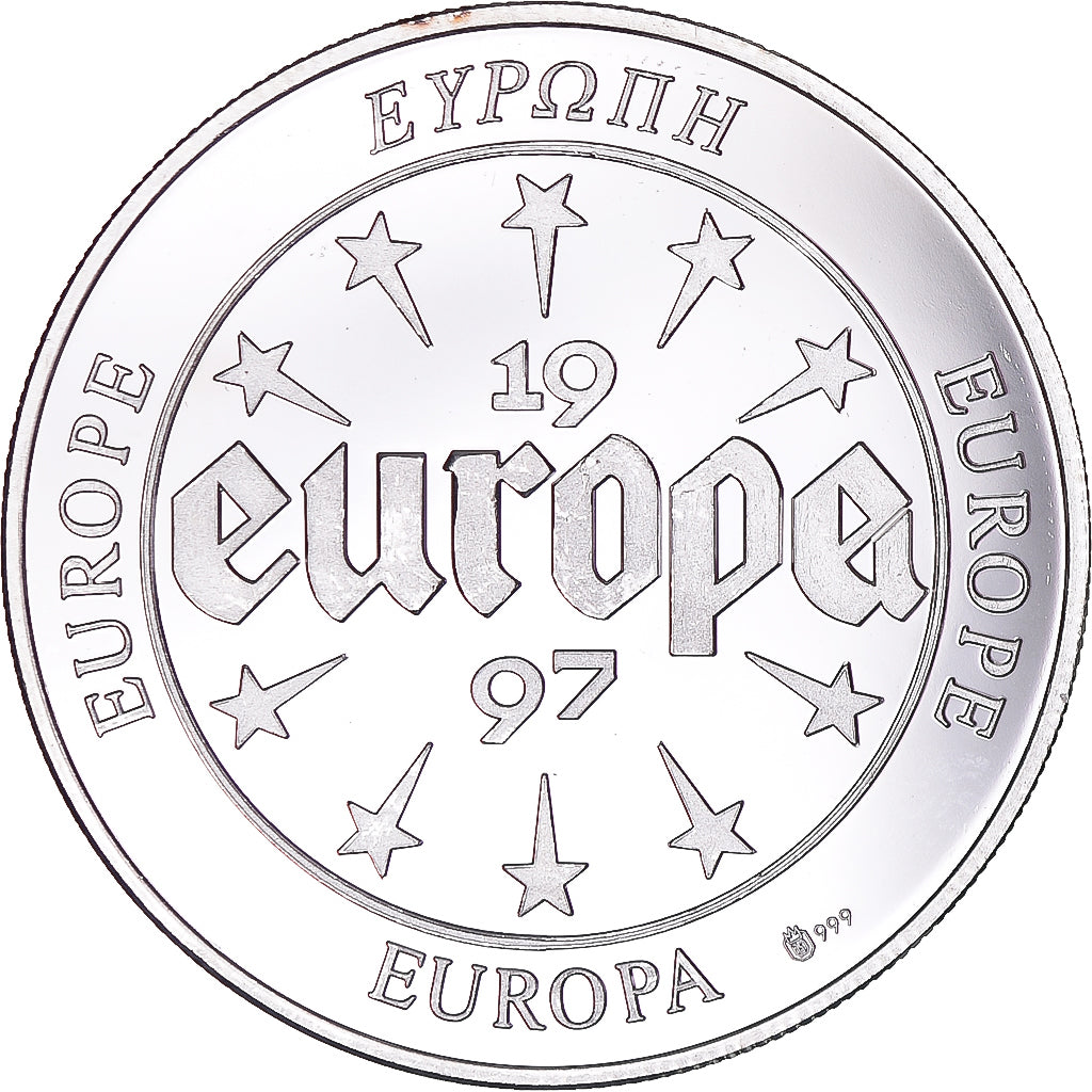 Francja, medal, Europa, 1997, Portugal, MS(63), Srebro