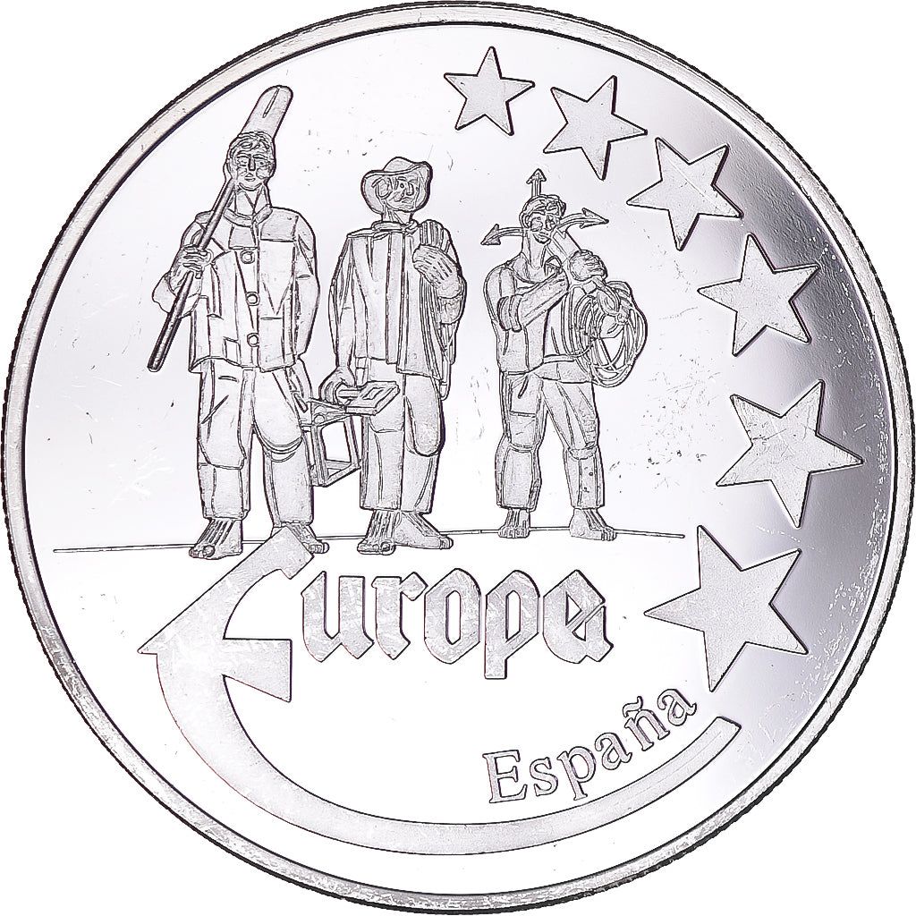Frankrijk, Medaille, Europa, 1998, Spain, UNC-, Zilver