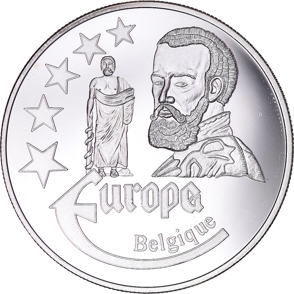 France, Medal, Europa, 1997, Belgium, MS(63), Silver