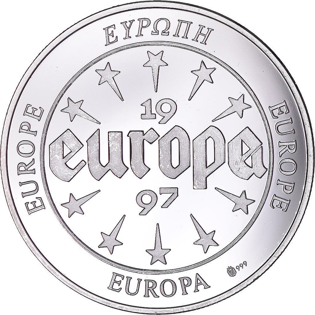 France, Medal, Europa, 1997, Belgium, MS(63), Silver
