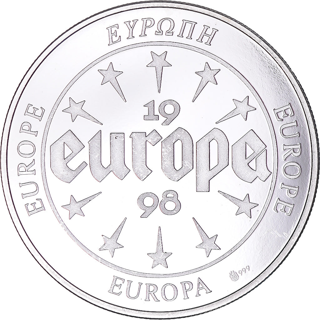 Francja, medal, Europa, 1998, Netherland, MS(63), Srebro