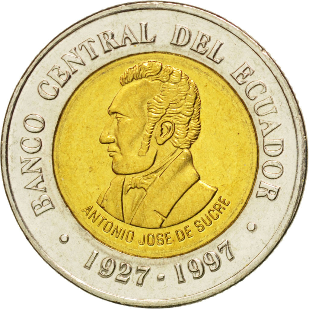 Monnaie, Équateur, 100 Sucres, 1997, SPL, Bi-Metallic, KM:101