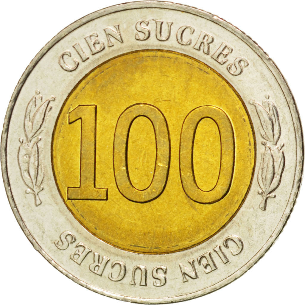 Monnaie, Équateur, 100 Sucres, 1997, SPL, Bi-Metallic, KM:101