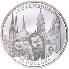 Monnaie, Libéria, 20 Dollars, 2001, Luxembourg, SPL, Argent