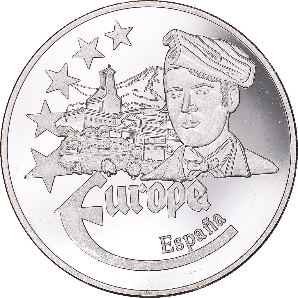 Frankrijk, Medaille, Europa, 1997, Spain, UNC-, Zilver