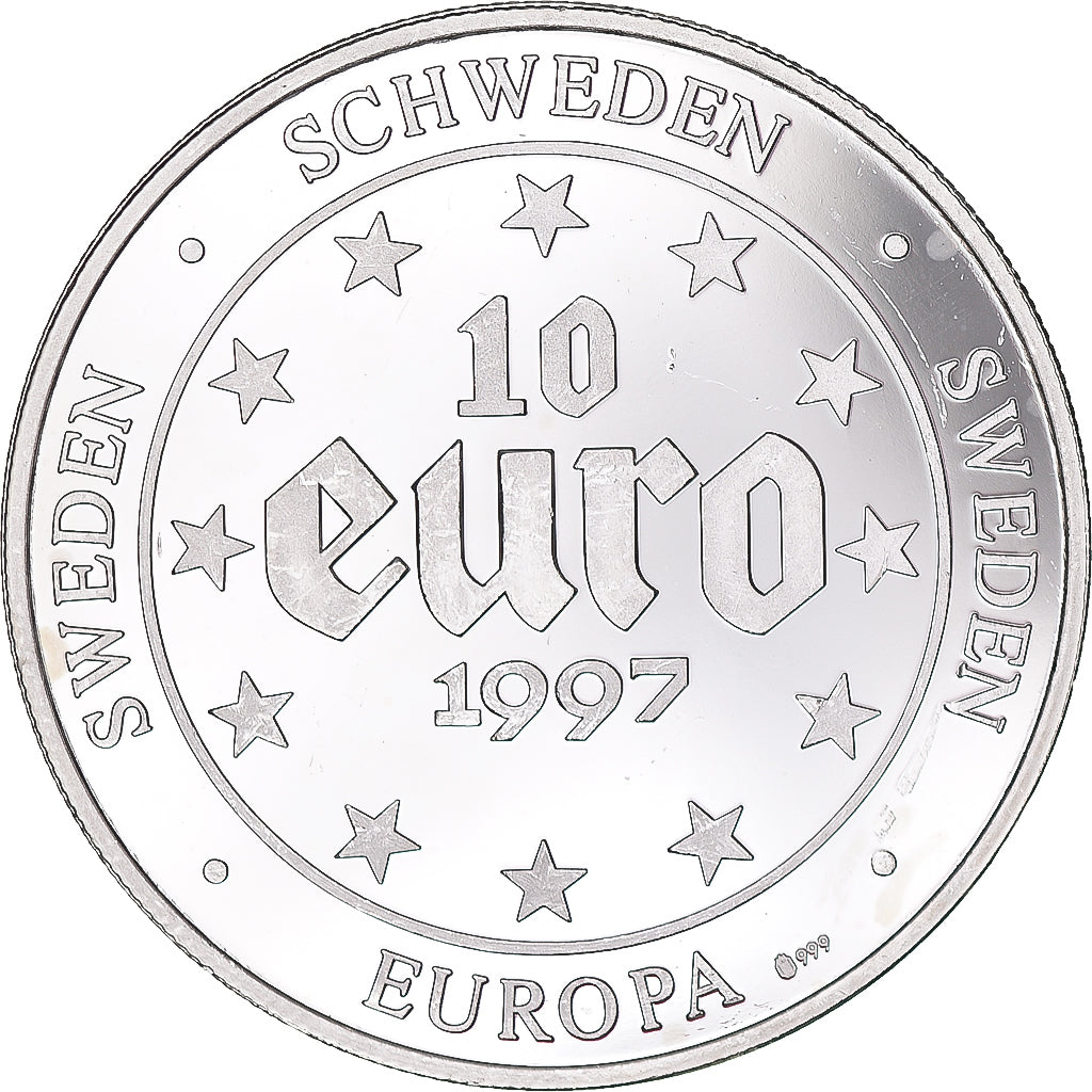 Frankreich, Medaille, Europa, 1997, Sweden, UNZ, Silber