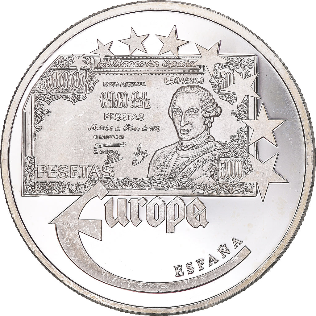 Frankrijk, Medaille, Europa, 1997, Spain, UNC-, Zilver