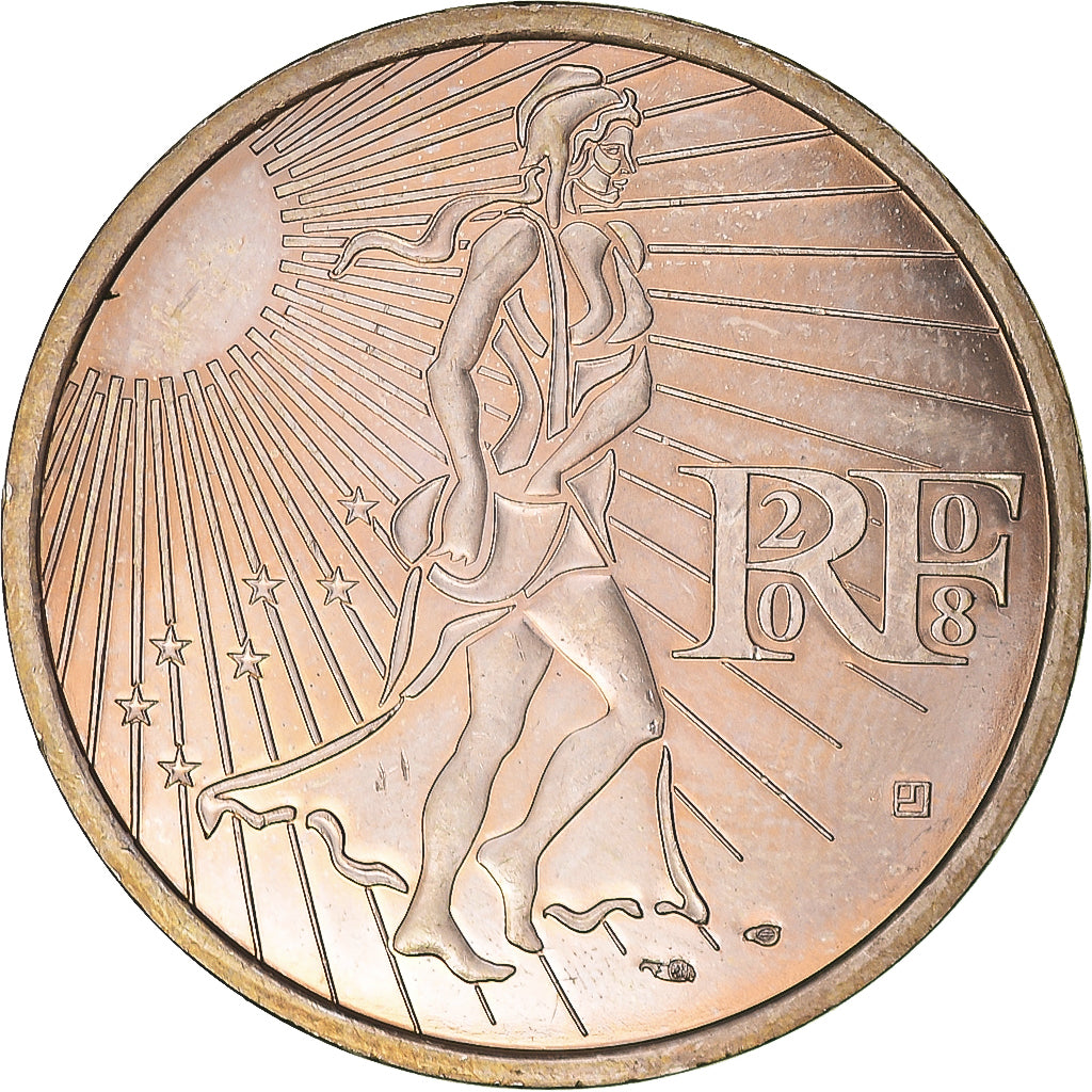 France, 15 Euro, 2008, MS(60-62), Silver, Gadoury:2, KM:1535