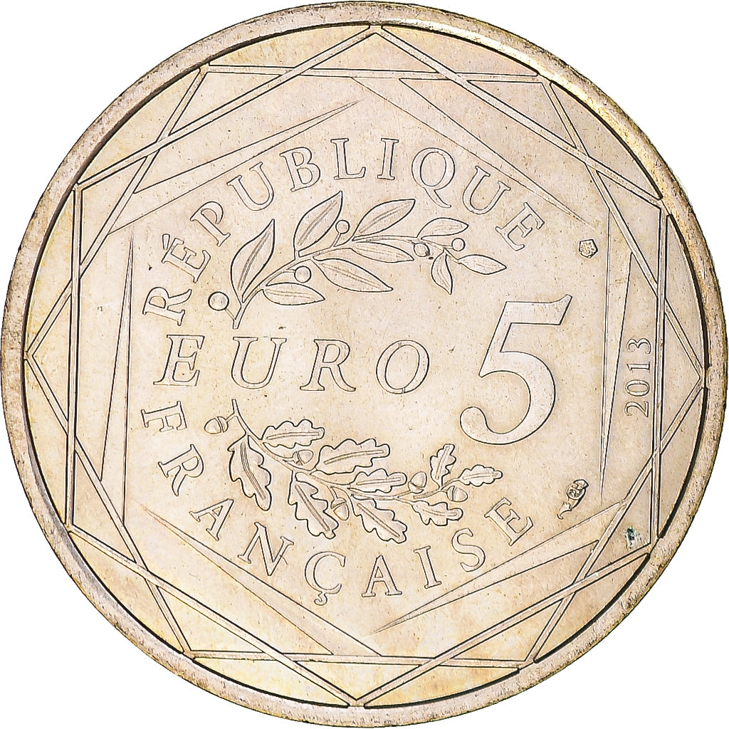 Francia, 5 Euros, Fraternité, 2013, EBC+, Plata, Gadoury:EU647